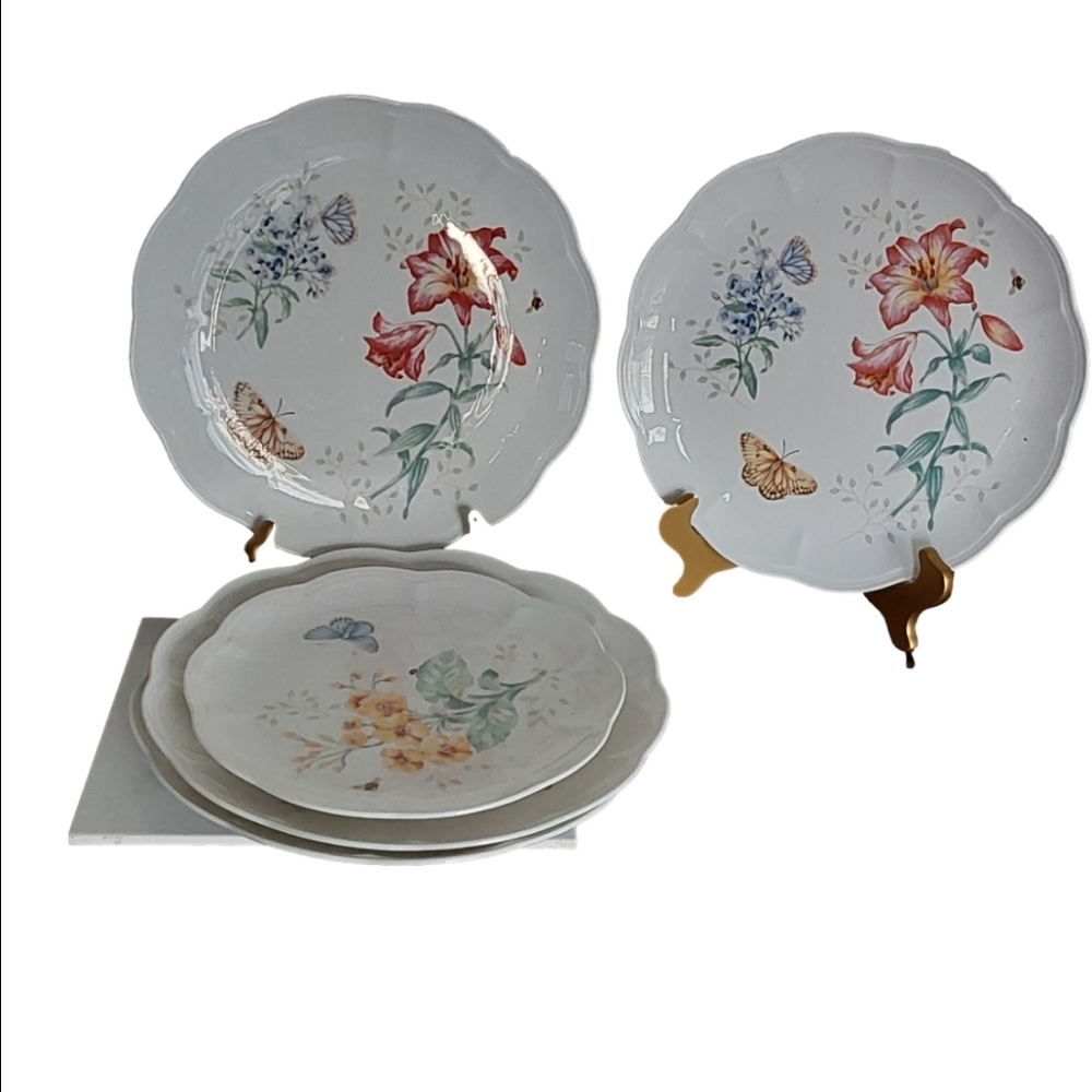 LENOX Butterfly Meadow "Fritillary" Print Dinner Plates